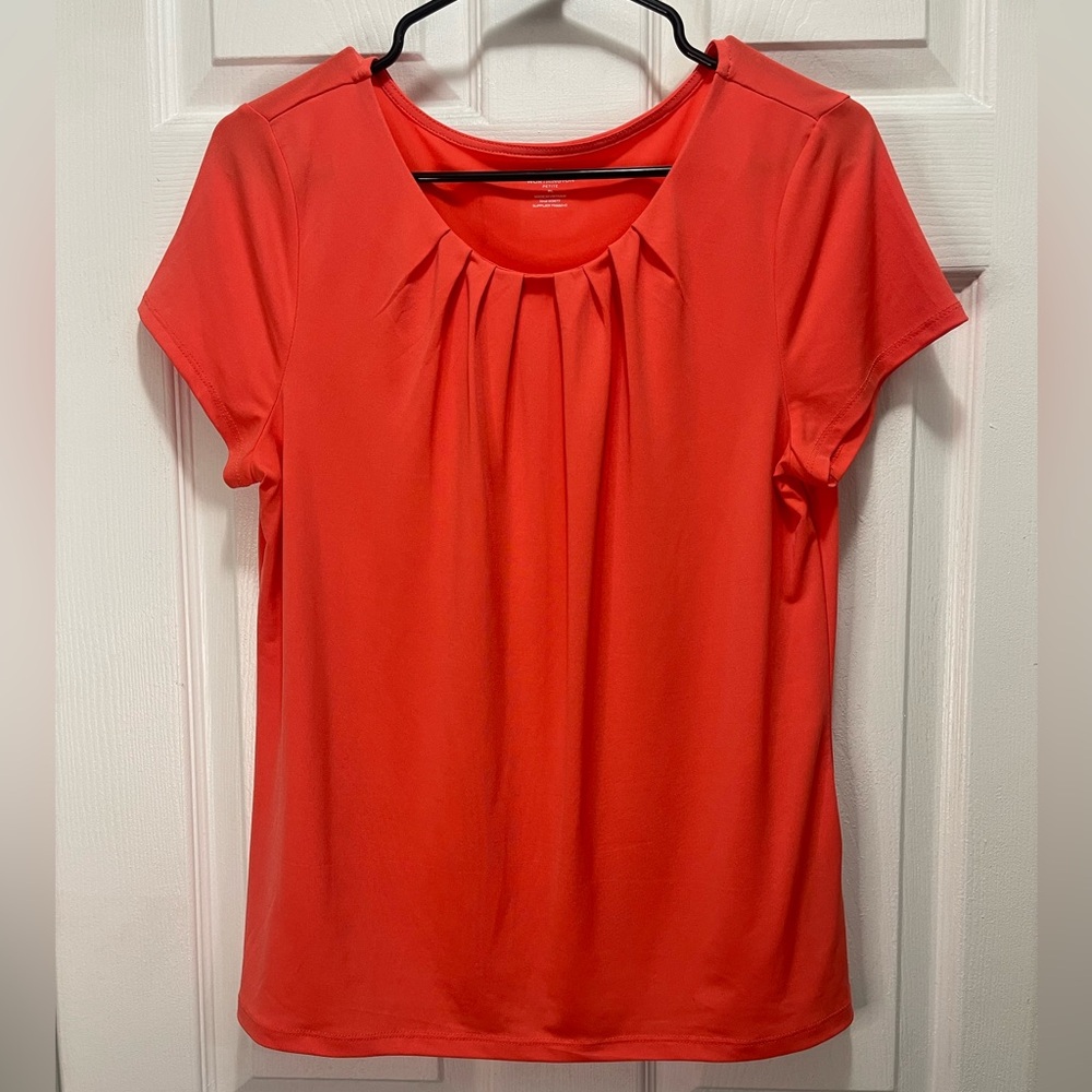 Worthington Petite Short Sleeve Blouse Petite Large